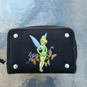 Disney Tinker Bell Black Wallet with Green & Yellow Accent